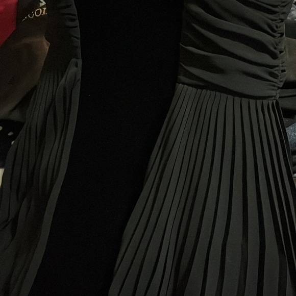 $345 Anthropologie 2brych Sz 0 Velvet party dress gorgeous new nwt pleated lbd - Picture 16 of 16